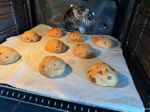 cuisson des cookies au four
