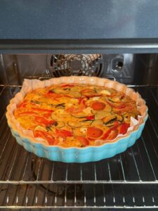 cuisson de la frittata au four