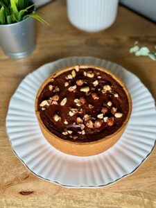 Flan au chocolat avec praliné cacahuète maison