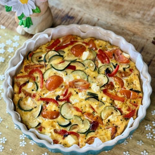 frittata aux légumes rôtis et à la feta