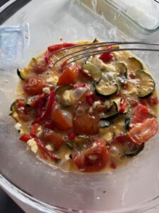 oeufs et légumes frittata avec feta