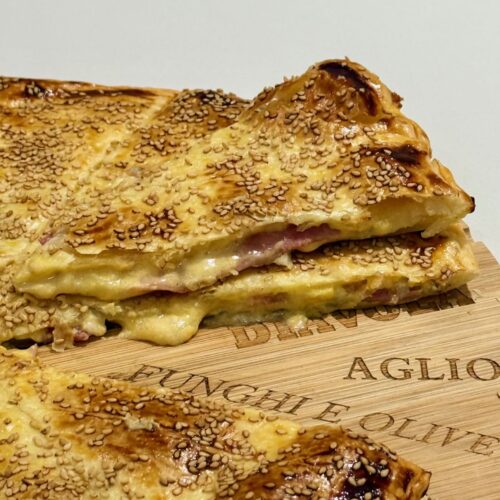 tourte au jambon avec 3 fromages, fine