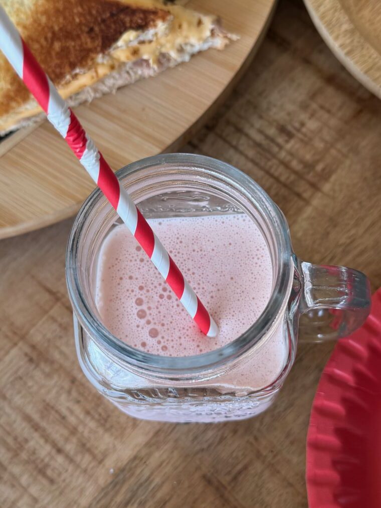milkshake aux fraises maison avec thermomix