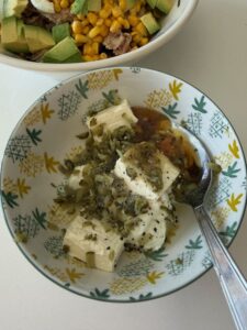 sauce skyr, cornichons, miel, citron, kiri