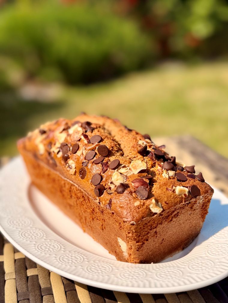 banana bread healthy aux pépites de choclat ultra moelleux