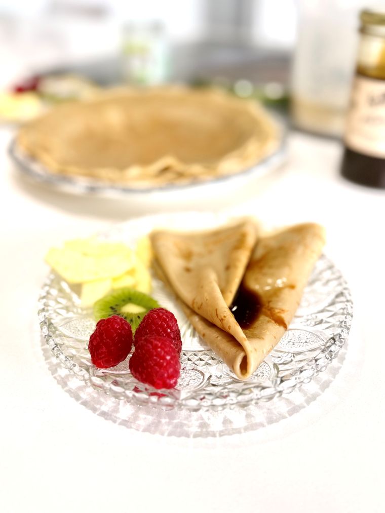 Crêpes sans gluten au lait végétal et huile de coco