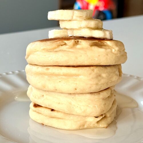 Pancakes fluffy protéinés végan, sans lactose