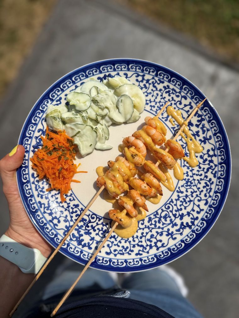 brochettes de crevettes au barbecue