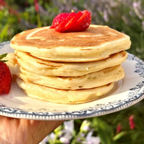 Pancakes moelleux et protéinés avec du skyr
