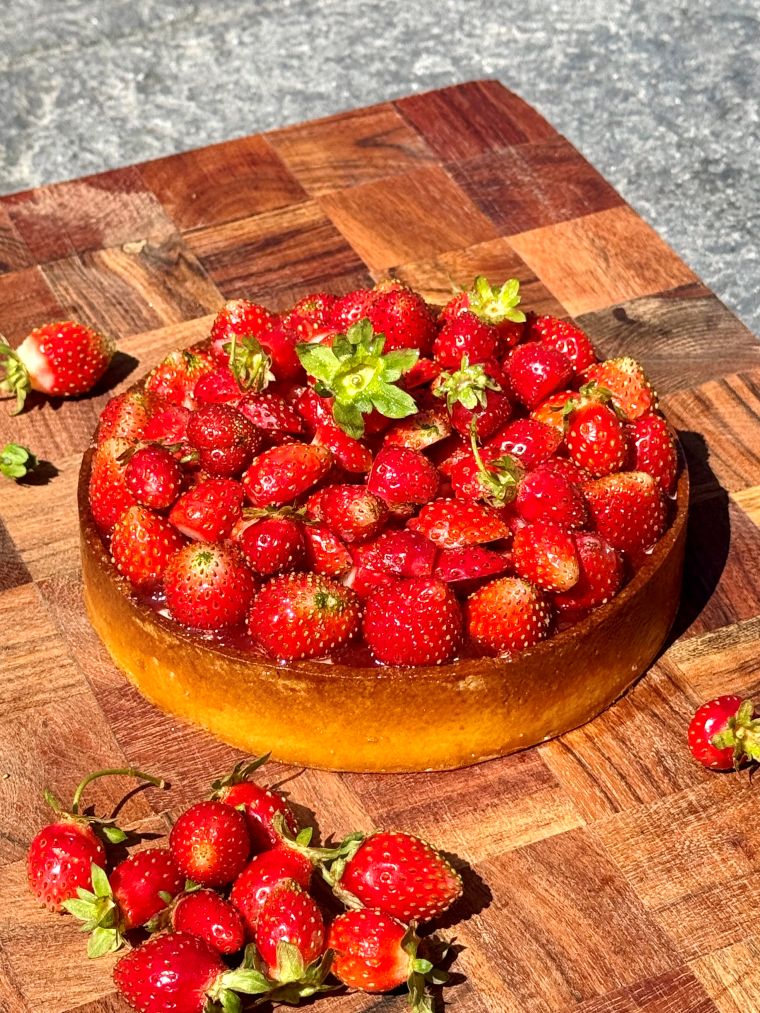 tarte aux fraises gourmande et généreuse
