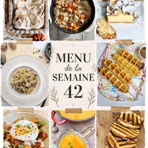 Menu d ela semaine 42 , automnal , déjeuners, dîners et goûters